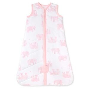 Baby Girl Pink Elephant Sleep Sack | Zip Sleep Bag | 0–6 Months